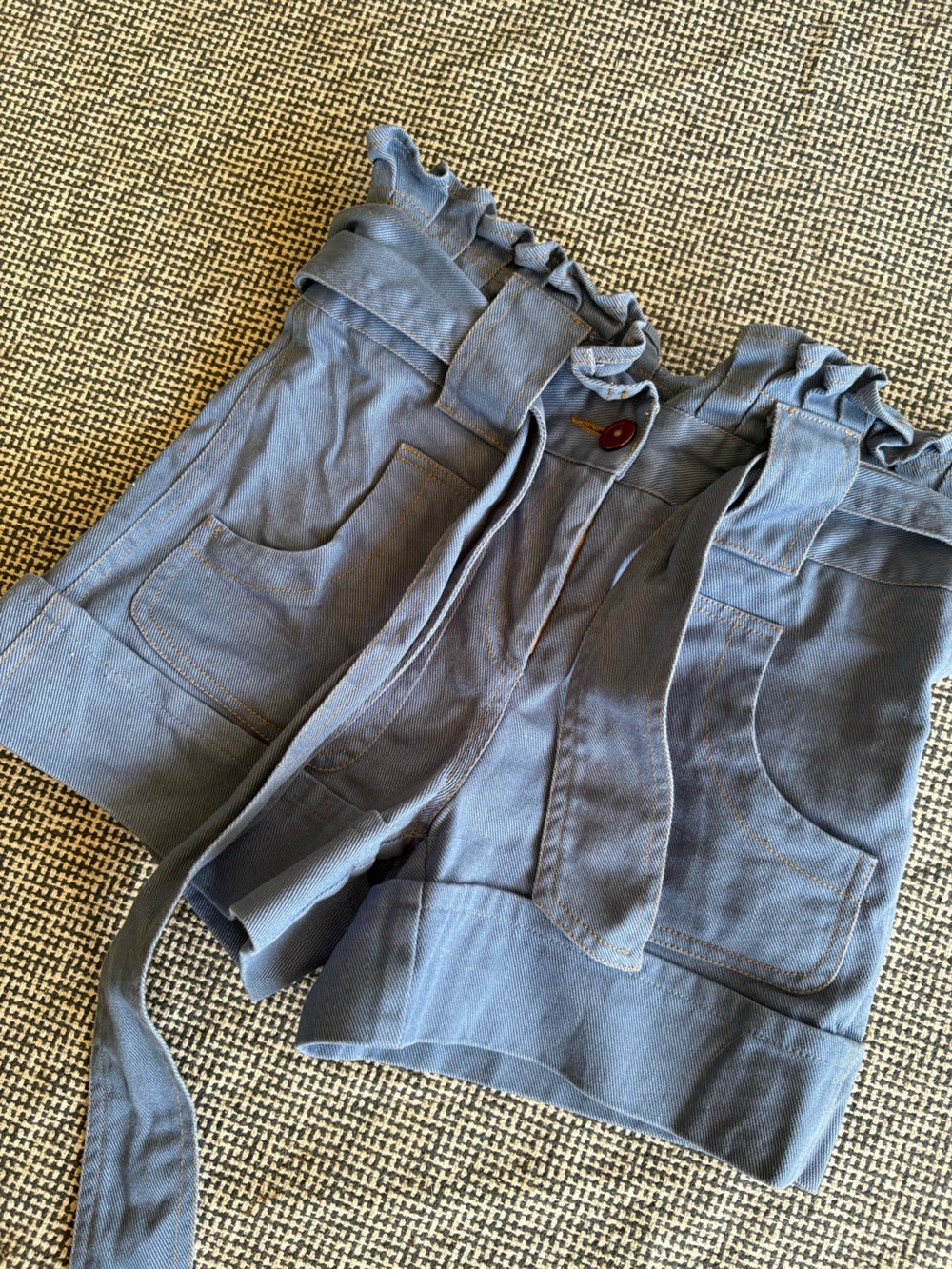 Dear Creatures Paper Bag High Waist Shorts S